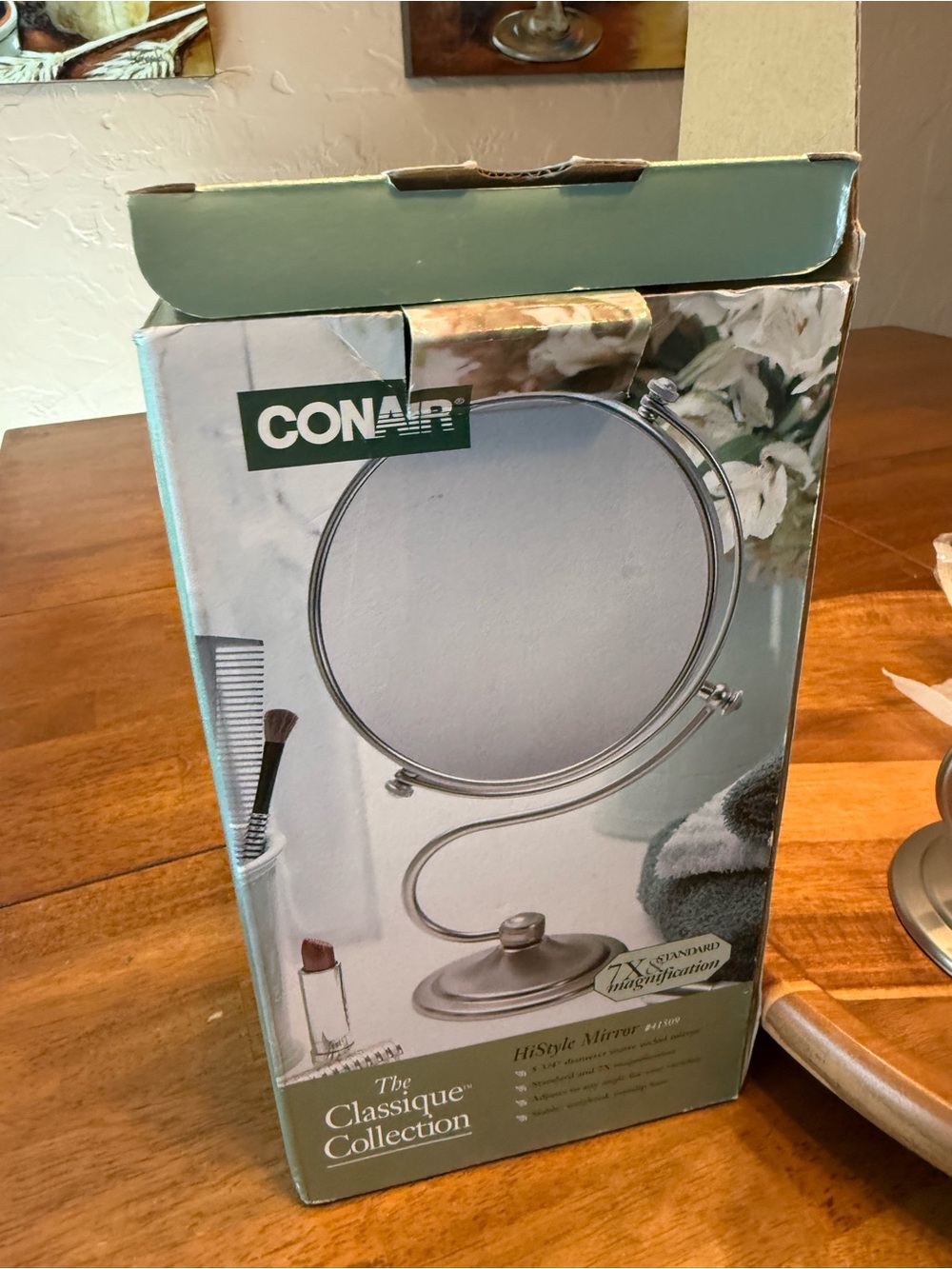 CONAIR Open HiStyle Mirror New with Box Classique Collection Magnification